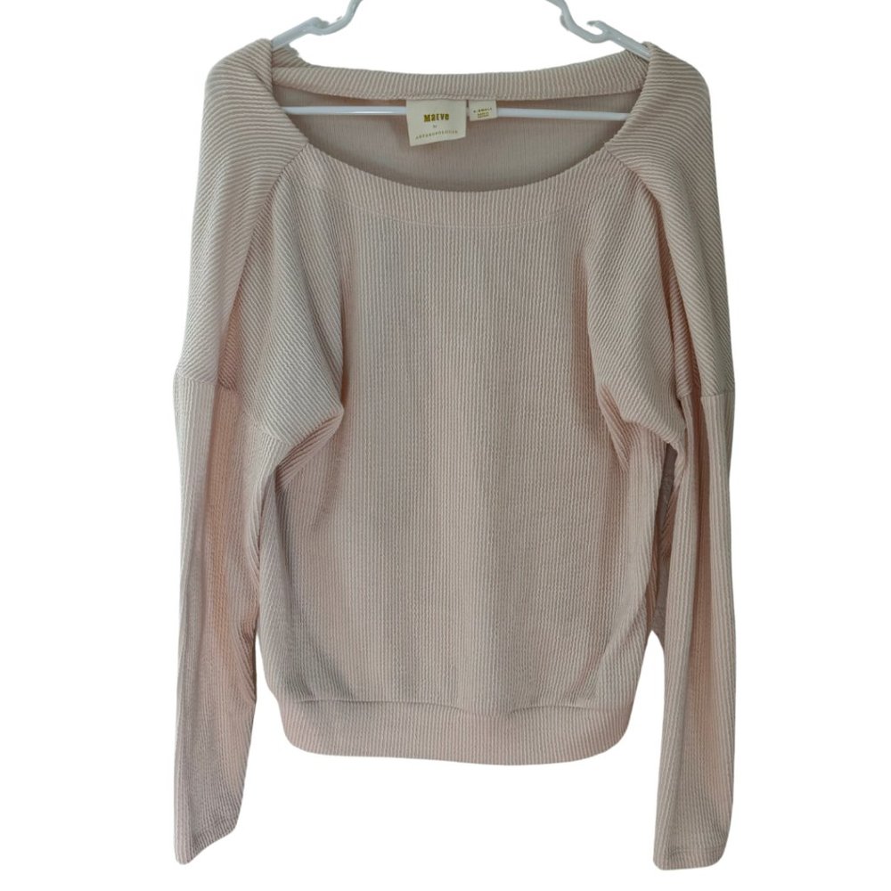 Maeve Anthropologie Pink Full Sleeve‎ Boat Neck Blouse Top - Pullover - Size XS